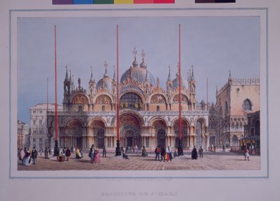 San Marco, Venice, engraved by Brizeghel by Marco Moro